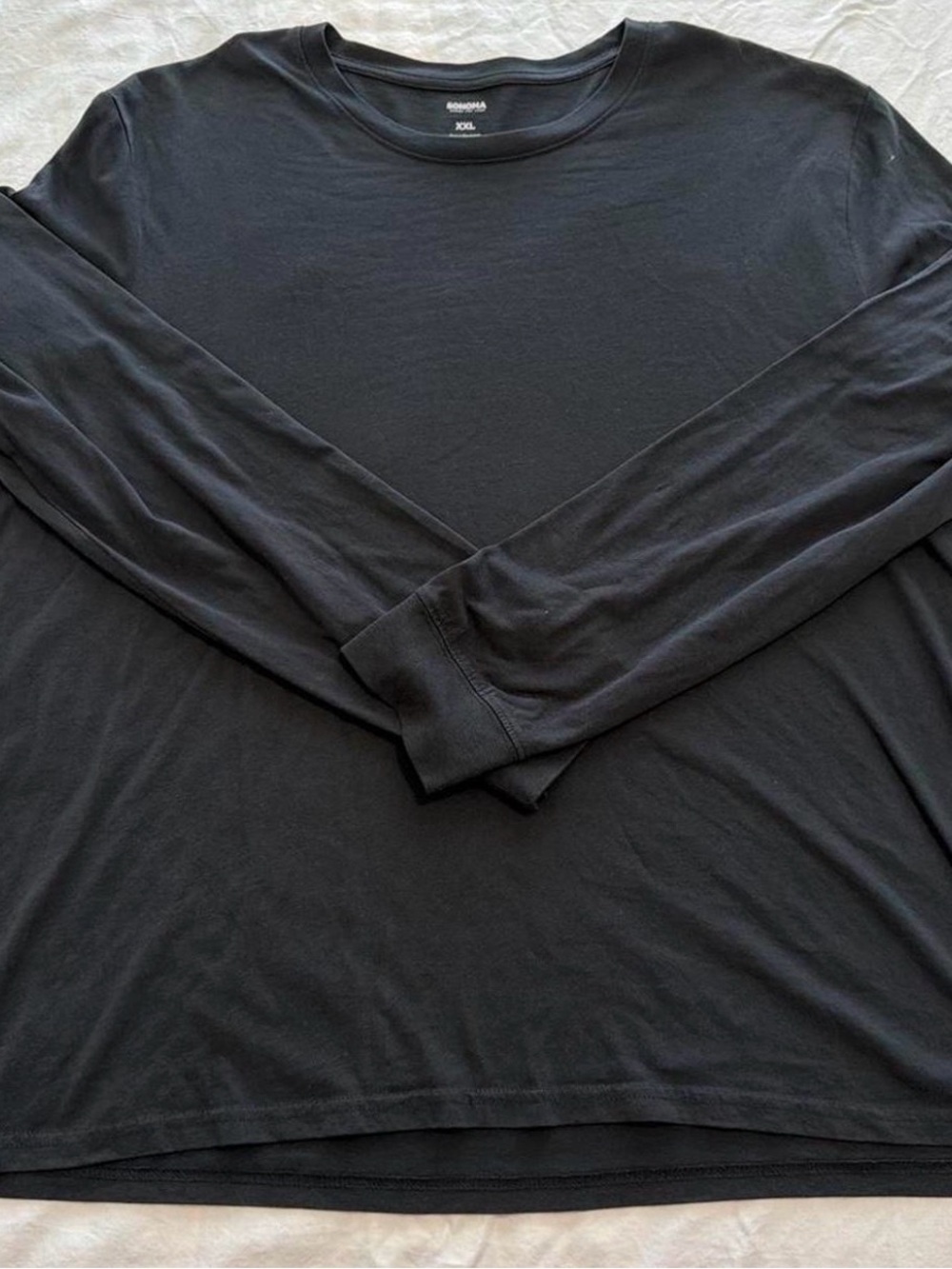 Sonoma Men's Black Long-Sleeve Crewneck Tee